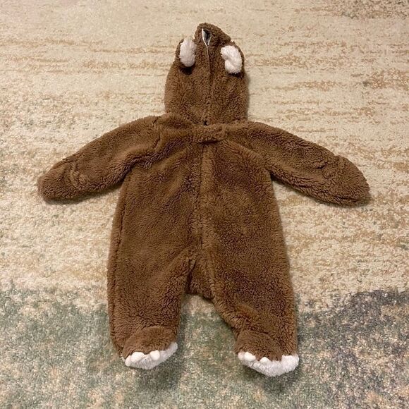 NWOT Carter’s Just One You Newborn Teddy Bear Onesie Snow suit Jumpsuit Romper - Picture 2 of 4